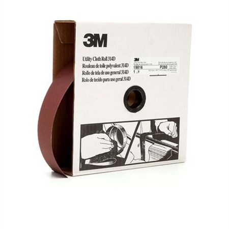 3M Utility Cloth Roll 314D, P280 J-Weight, 2 In X 50 Yd 7000118536